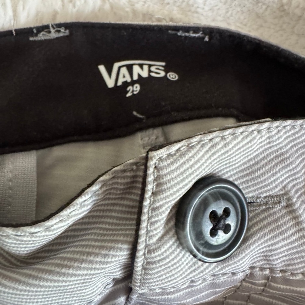 VANS men’s grey & white striped board shorts swim trunks size XS 29 - Picture 4 of 4